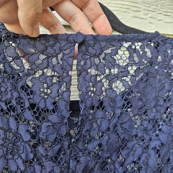 J. Crew navy lace top SEE MEASUREMENTS - Picture 9 of 9